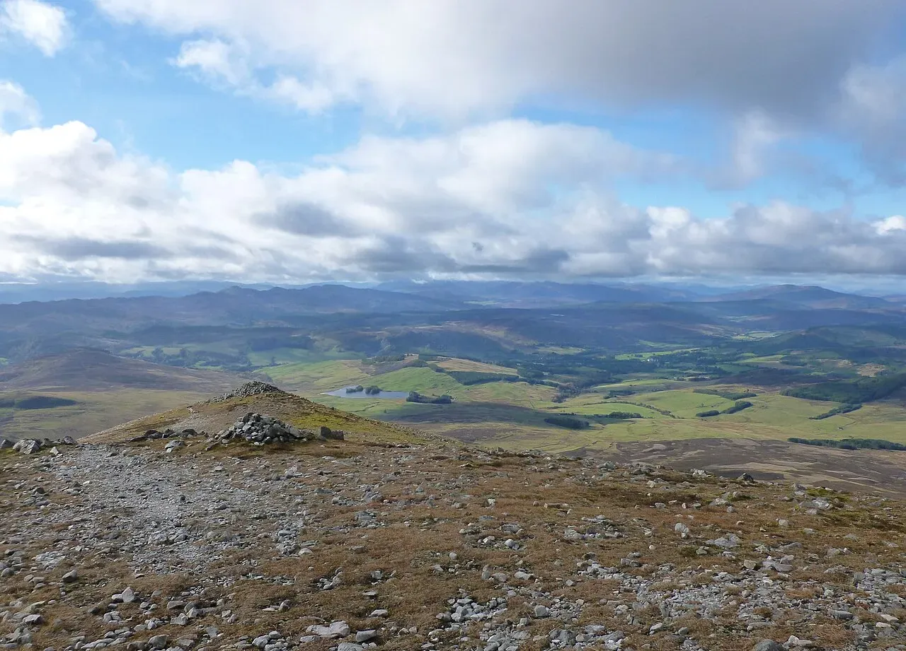 View of Carn Liath (Beinn A Ghlo) (976m), Perthshire, Scotland