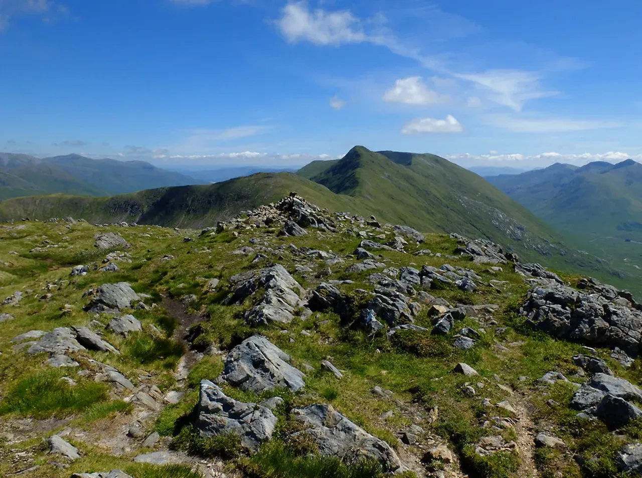 View of Creag nan Damh (917m), Kintail, Scotland