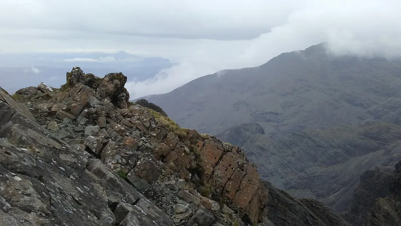 View of Sgurr a' Mhadaidh (918m), Islands, Scotland