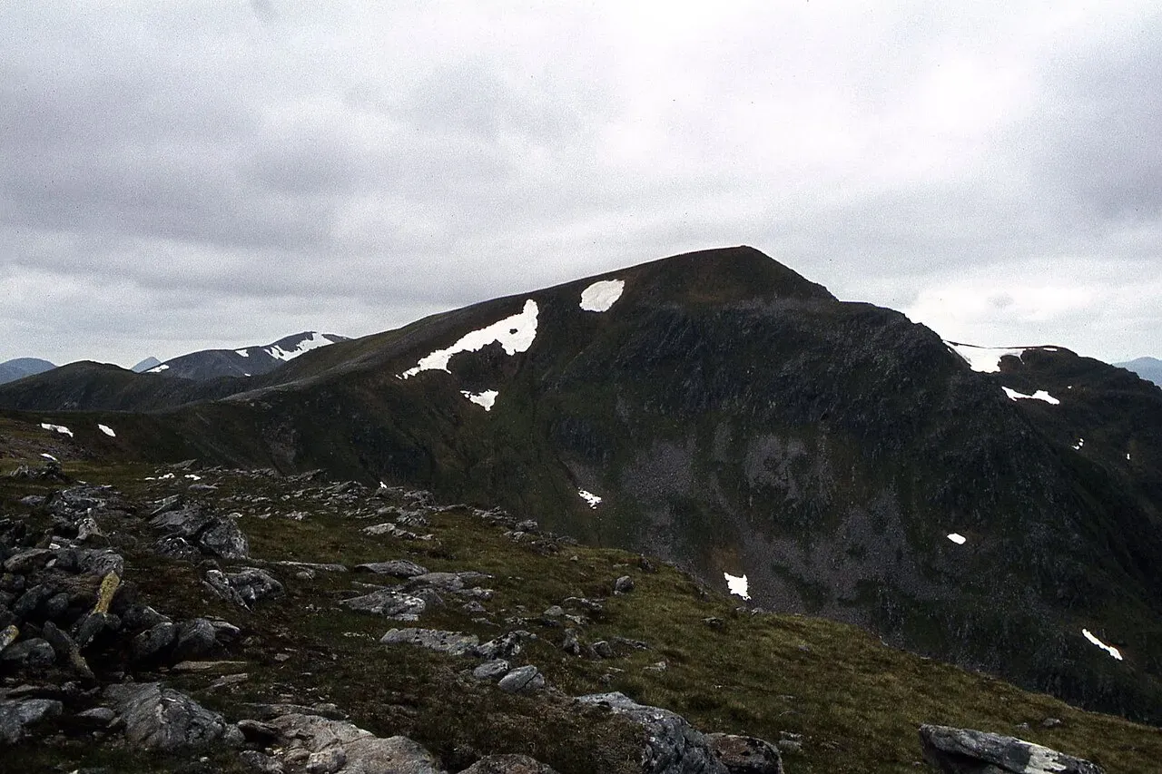 View of Sgurr nan Conbhairean (1109m), Kintail, Scotland