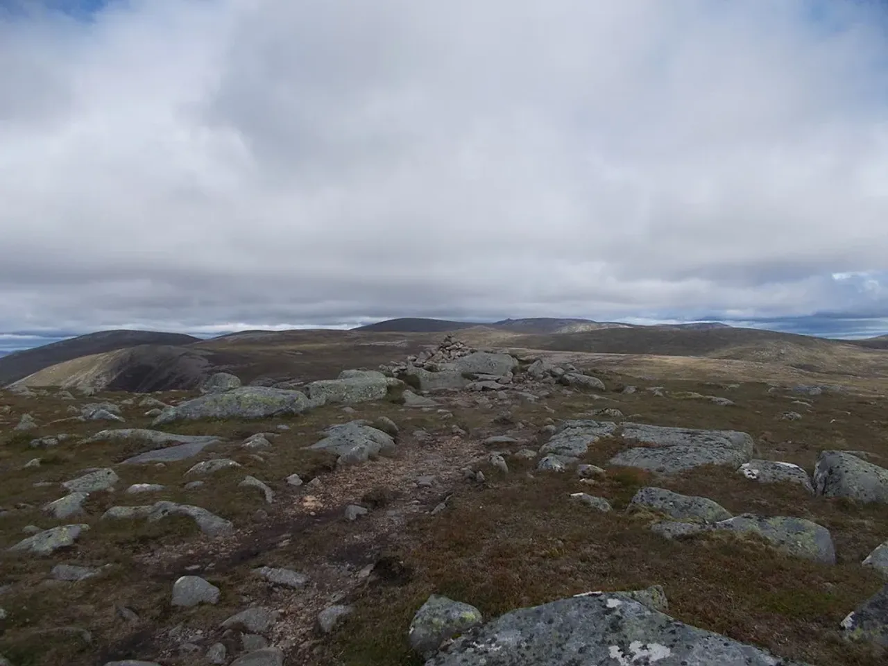 View of Tolmount (958m), Cairngorms, Scotland