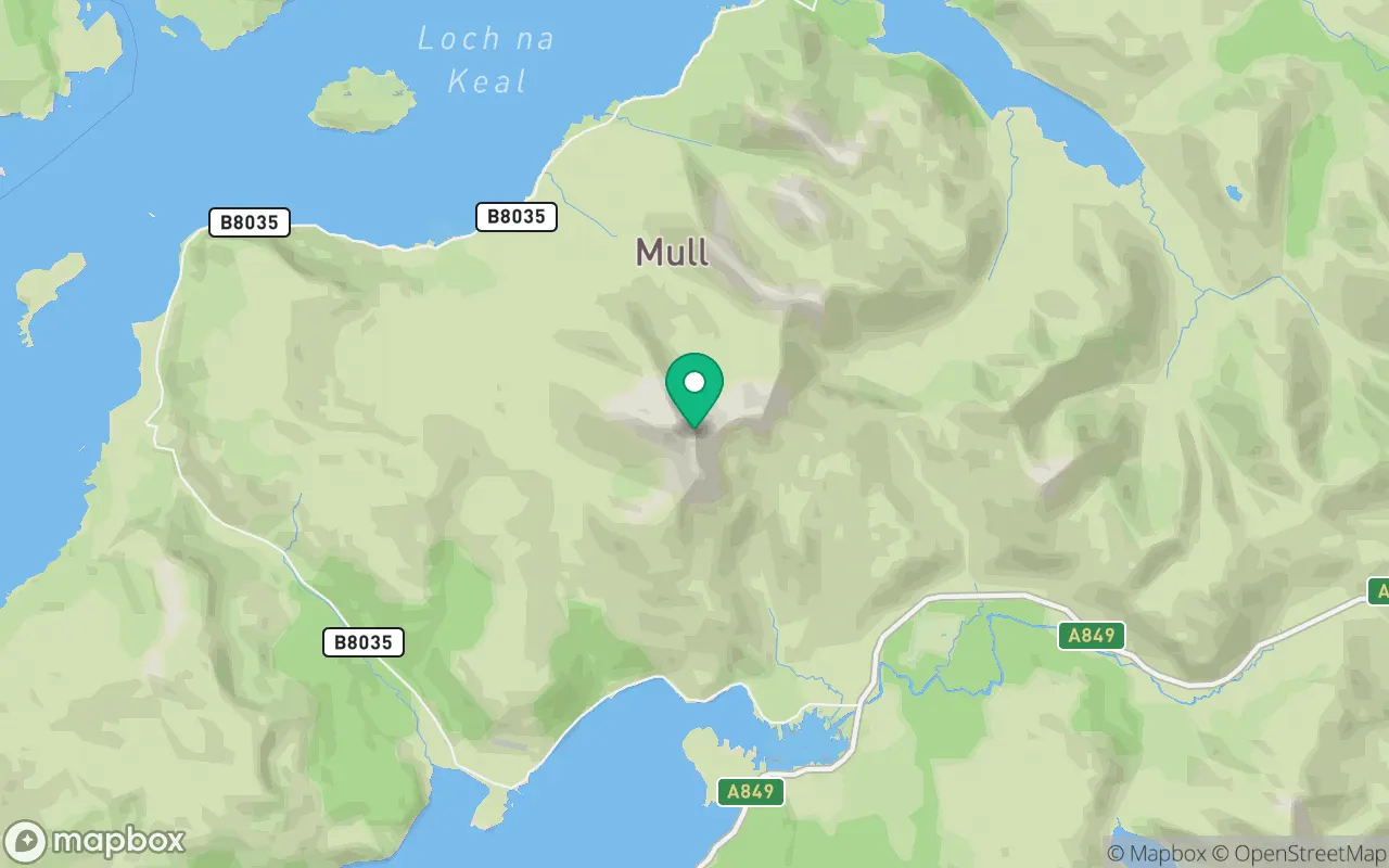 Map showing the location of Ben More (Mull) in Islands, Scotland