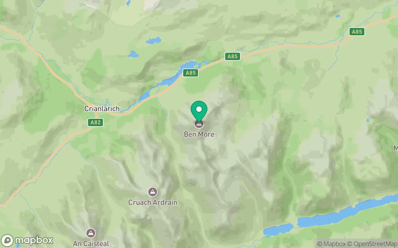 Map showing the location of Ben More (Loch Lomond) in Loch Lomond, Scotland