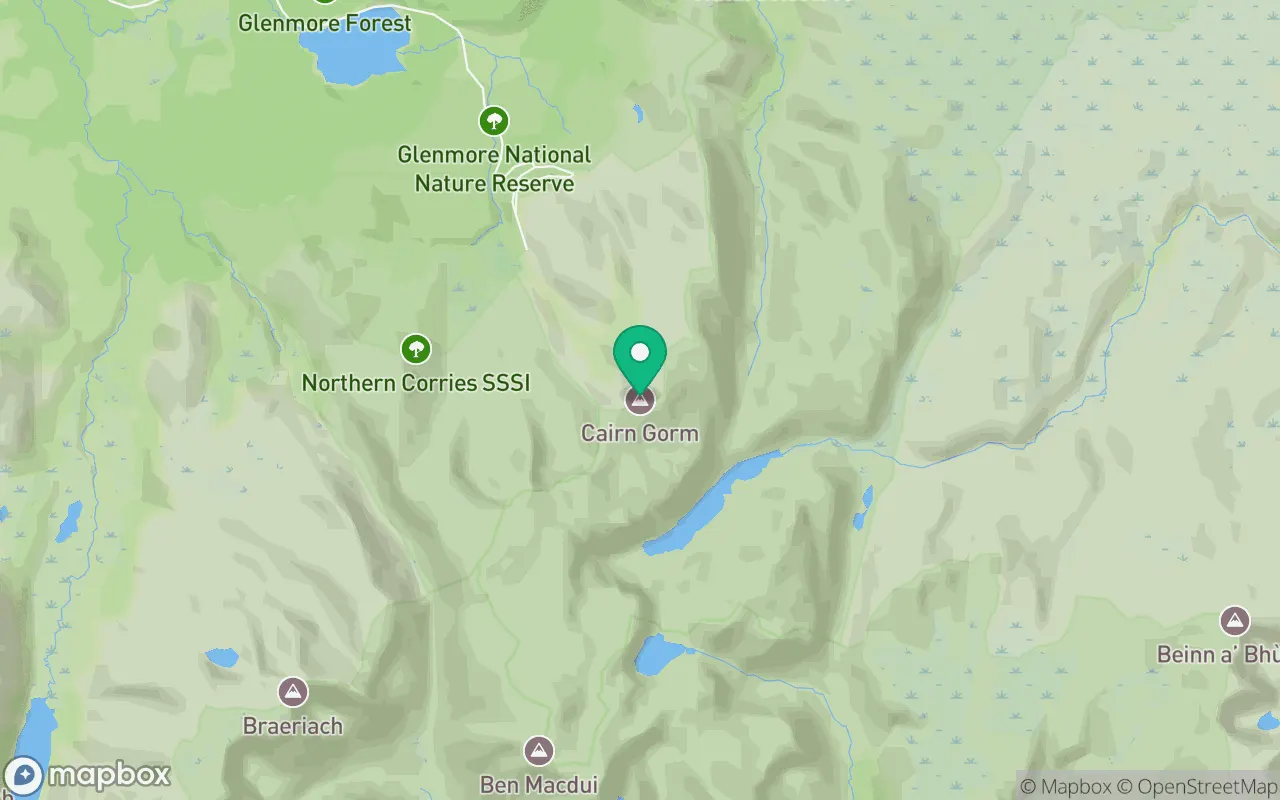 Map showing the location of Cairn Gorm in Cairngorms, Scotland