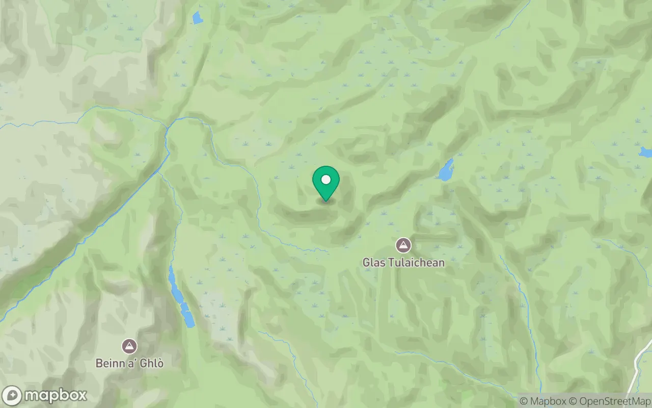 Map showing the location of Carn an Righ in Perthshire, Scotland