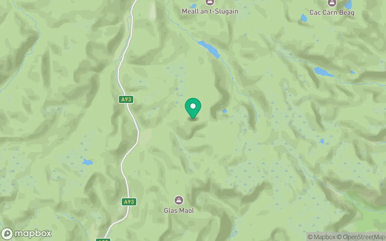 Map showing the location of Carn an Tuirc in Cairngorms, Scotland