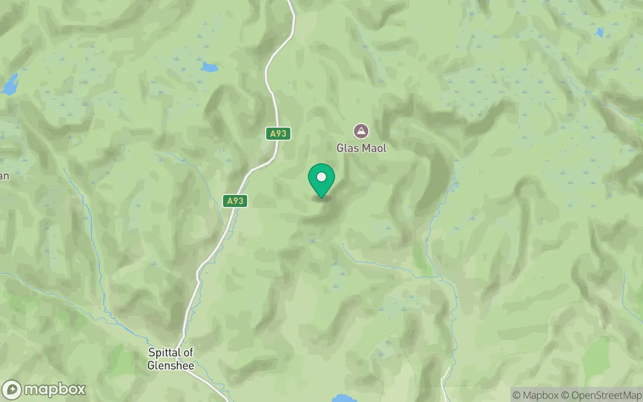 Map showing the location of Creag Leacach in Cairngorms, Scotland
