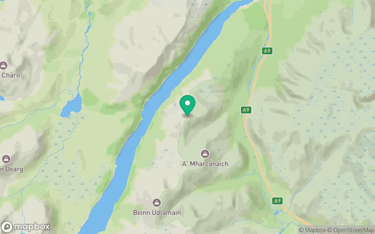 Map showing the location of Geal-charn (Drumochter) in Cairngorms, Scotland
