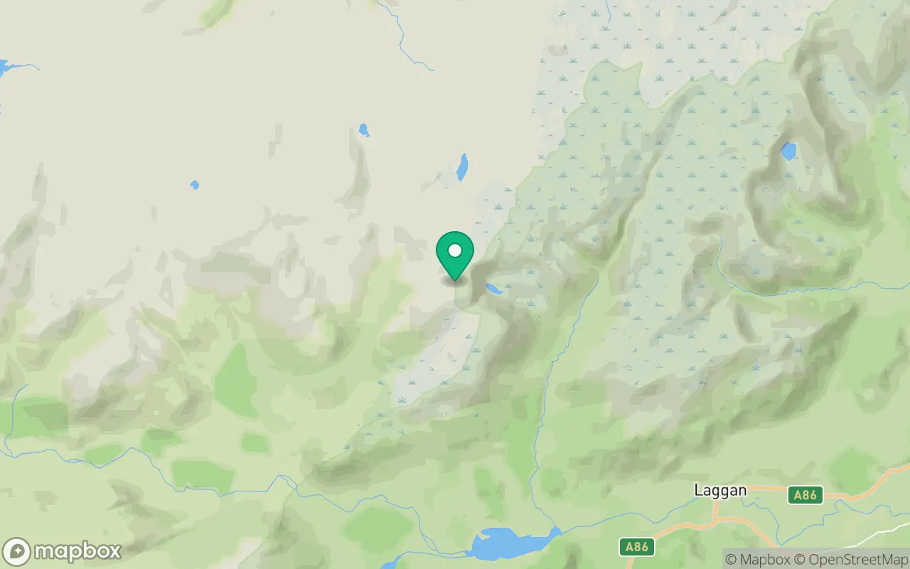 Map showing the location of Geal Charn (Monadhliath) in Cairngorms, Scotland