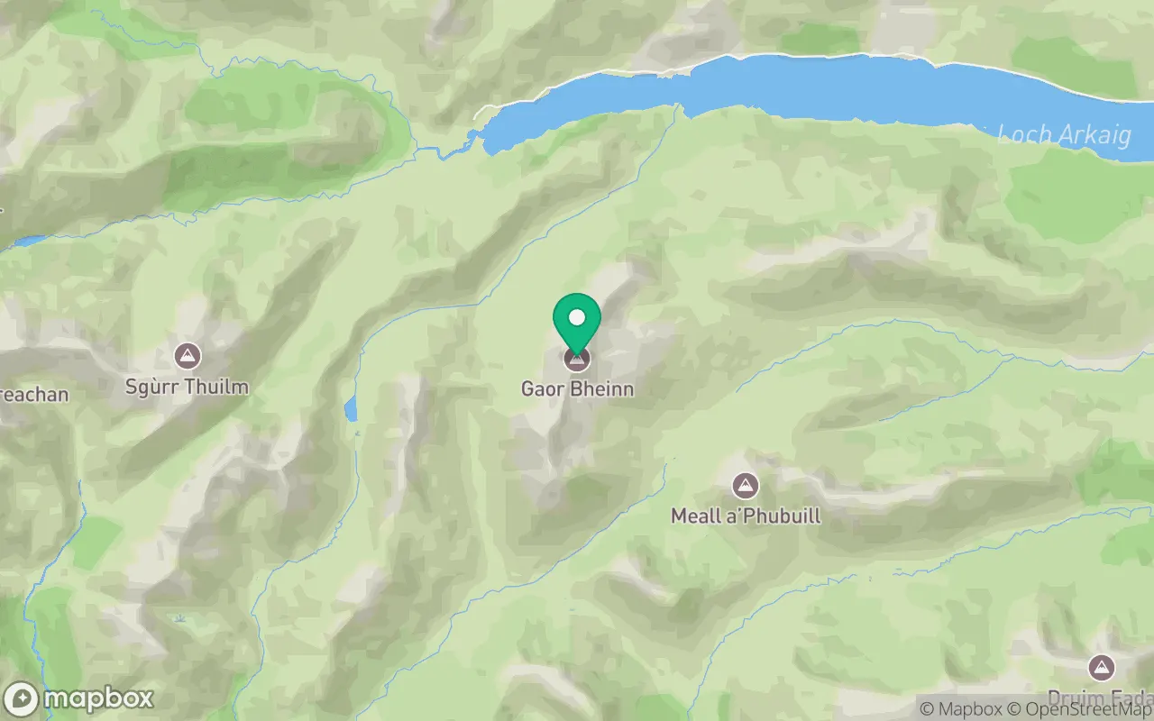 Map showing the location of Gulvain in Fort William, Scotland