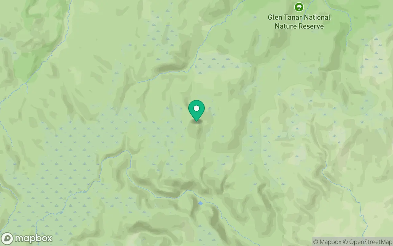 Map showing the location of Mount Keen in Angus, Scotland