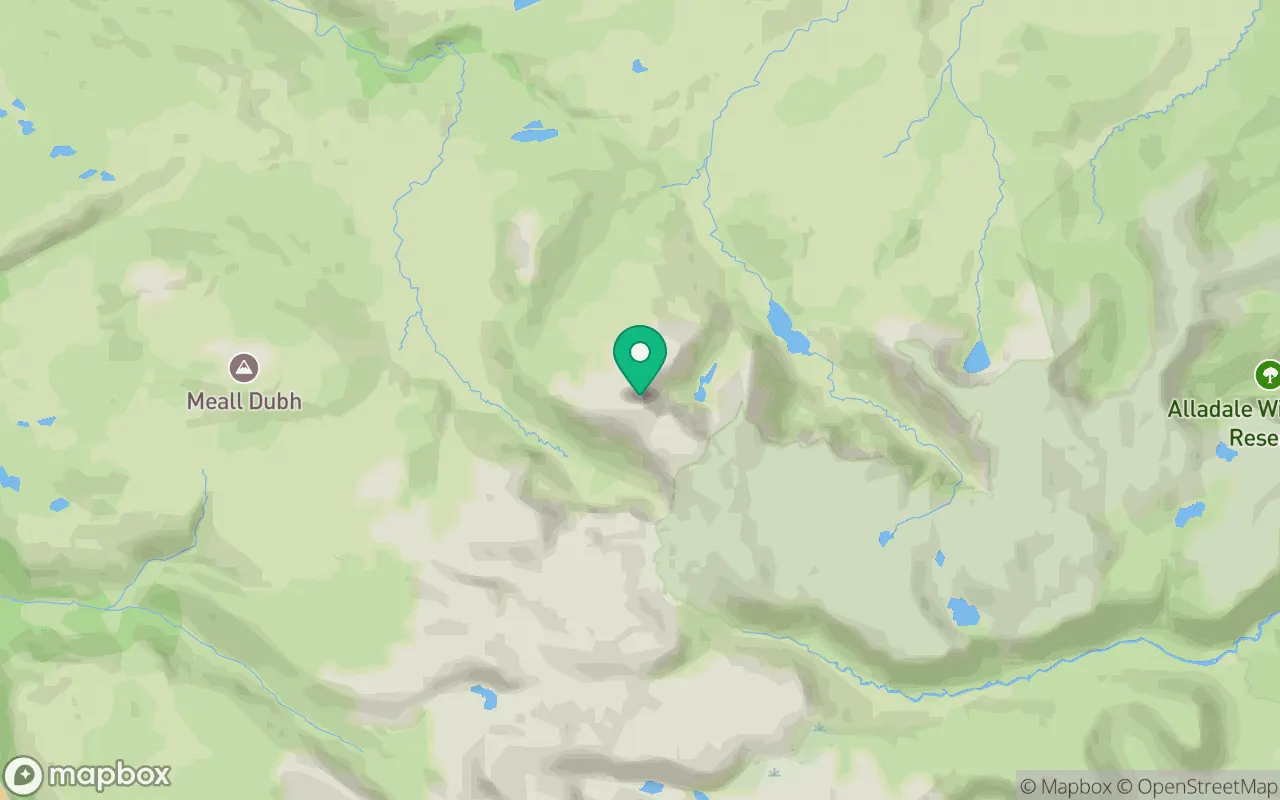 Map showing the location of Seana Bhraigh in Ullapool, Scotland