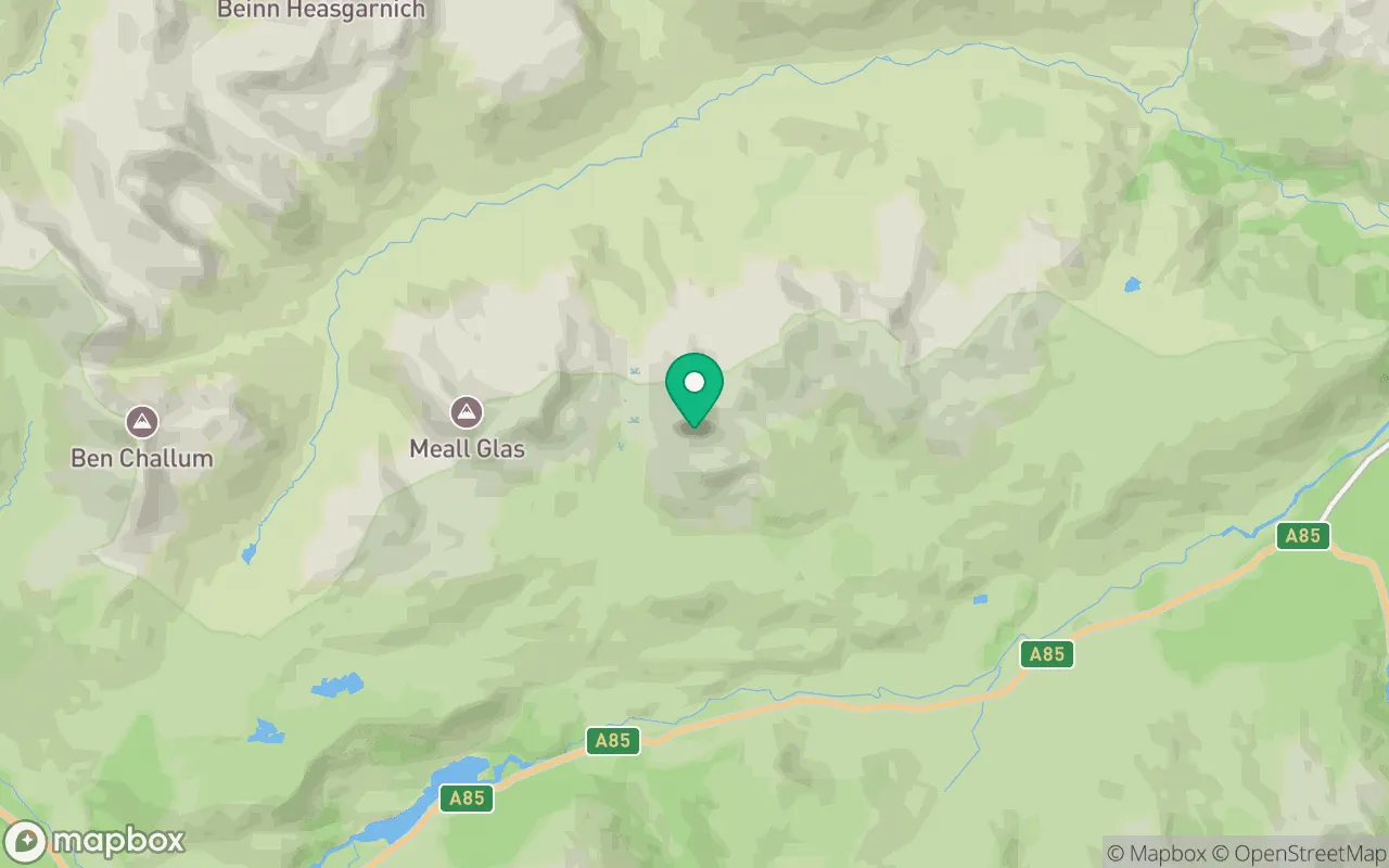 Map showing the location of Sgiath Chuil in Loch Lomond, Scotland