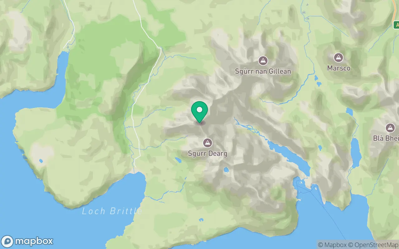 Map showing the location of Sgurr na Banachdich in Islands, Scotland