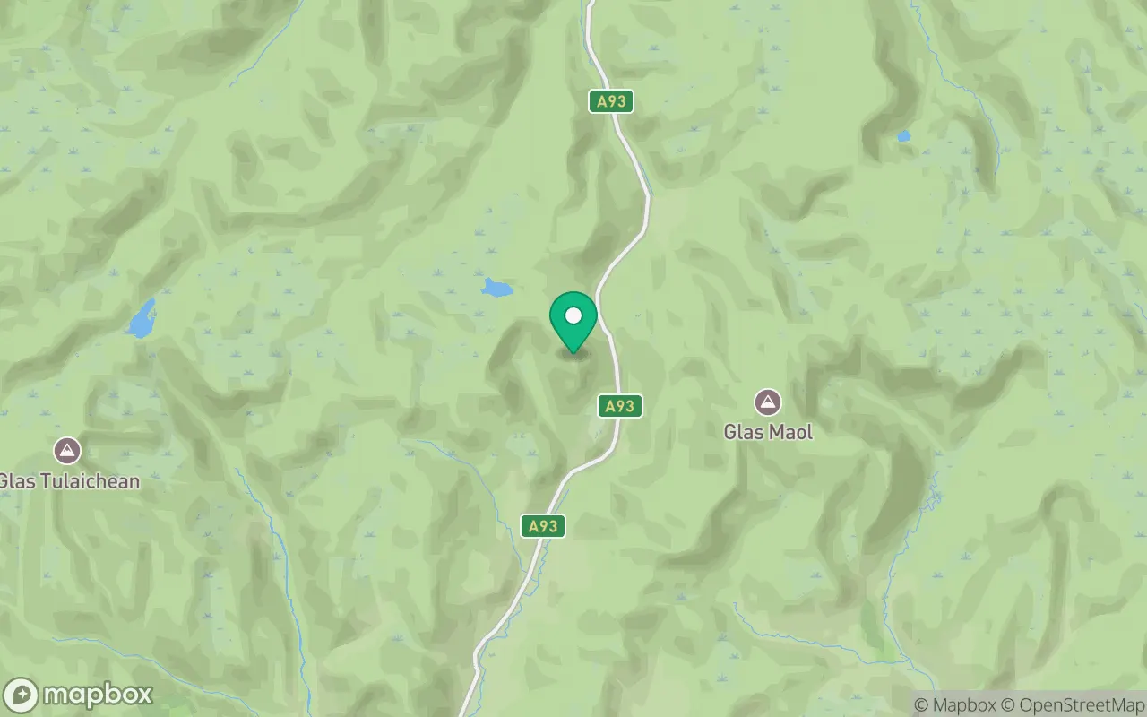 Map showing the location of The Cairnwell in Cairngorms, Scotland