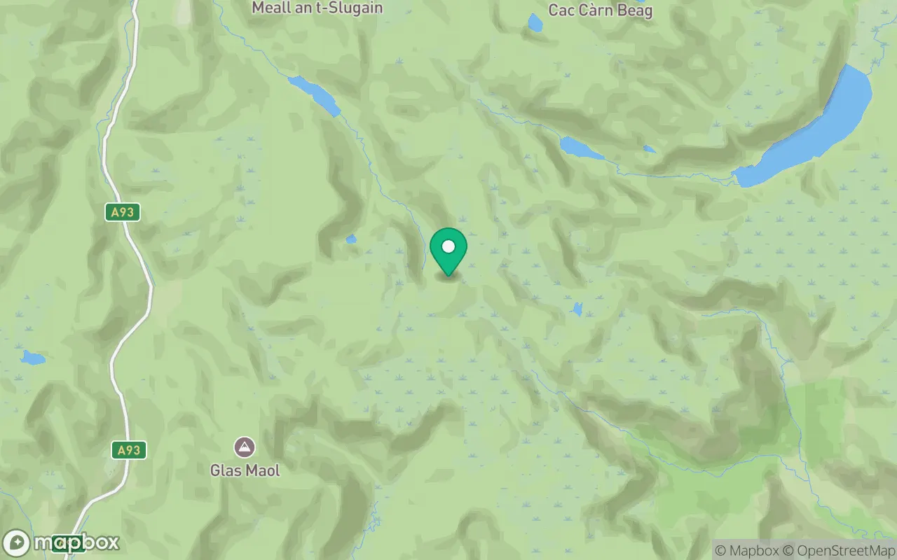 Map showing the location of Tolmount in Cairngorms, Scotland